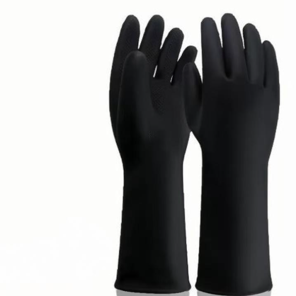 Acid and alkali resistant rubber gloves